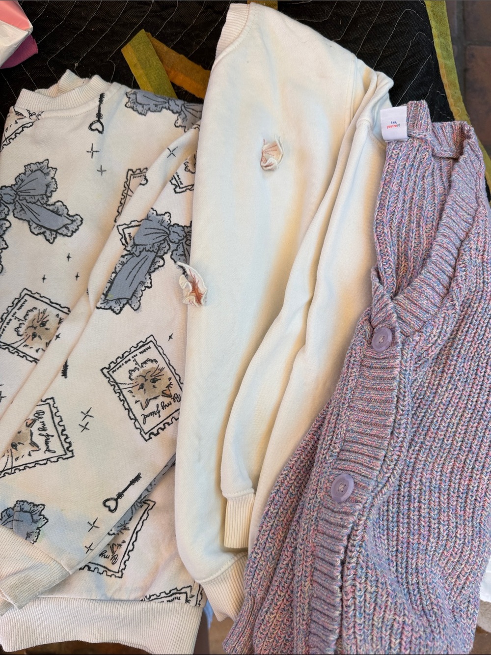 H&M Cream Knit Cardigan and Sweater Bundle